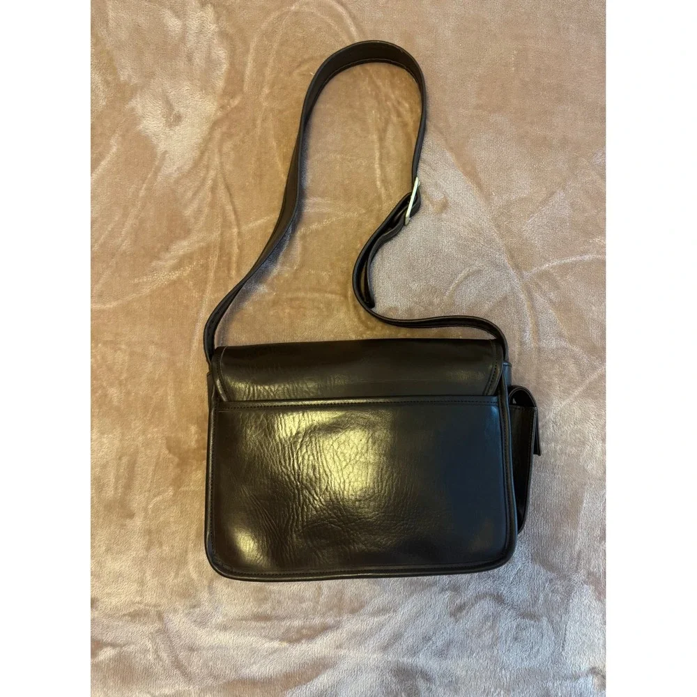 Vintage Coach Brown Leather Messenger Crossbody Bag